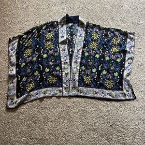 Anthropologie Blank London Kimono Poncho Floral Multicolor One Size